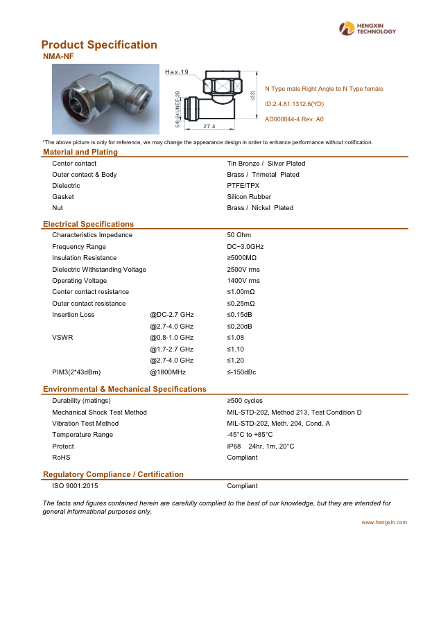 Hengxin NMA-NF YD